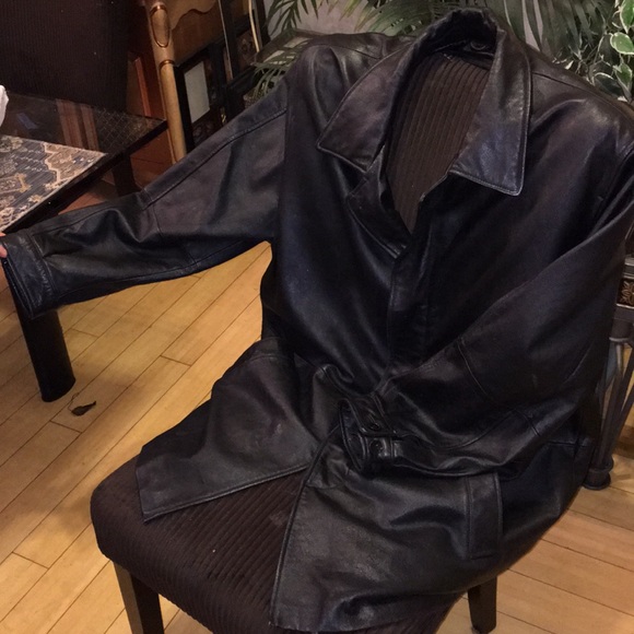 COPY - Mens Leather Coat Size XXL - Picture 3 of 8